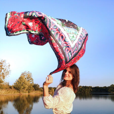 Foulard en soie fabriqué en France
