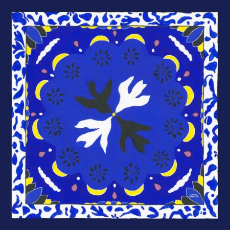 Affiche d'art tableau Bleu de Nuit peint par Ourse Blanche